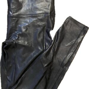 SPANX Black Faux Leather Leggings